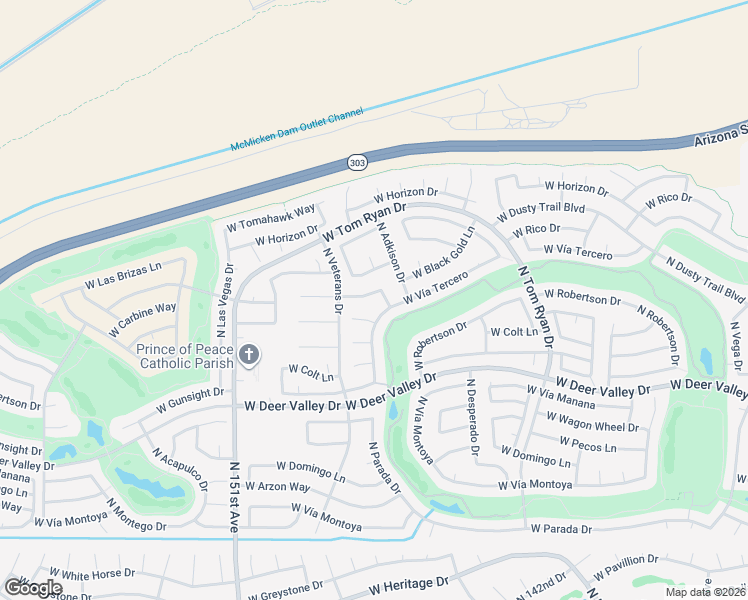 map of restaurants, bars, coffee shops, grocery stores, and more near 14612 West Ganado Drive in Sun City West