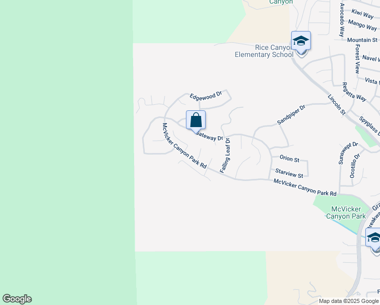map of restaurants, bars, coffee shops, grocery stores, and more near 29446 Canyon Valley Drive in Lake Elsinore