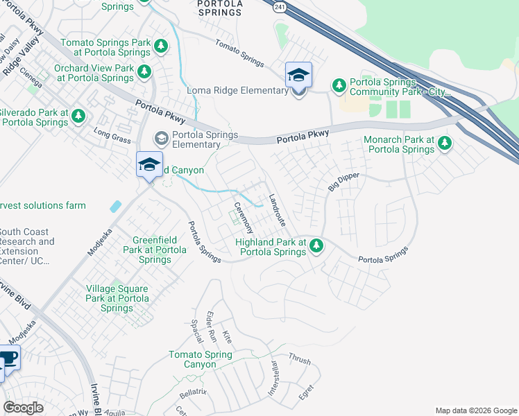 map of restaurants, bars, coffee shops, grocery stores, and more near 120 Halo in Irvine