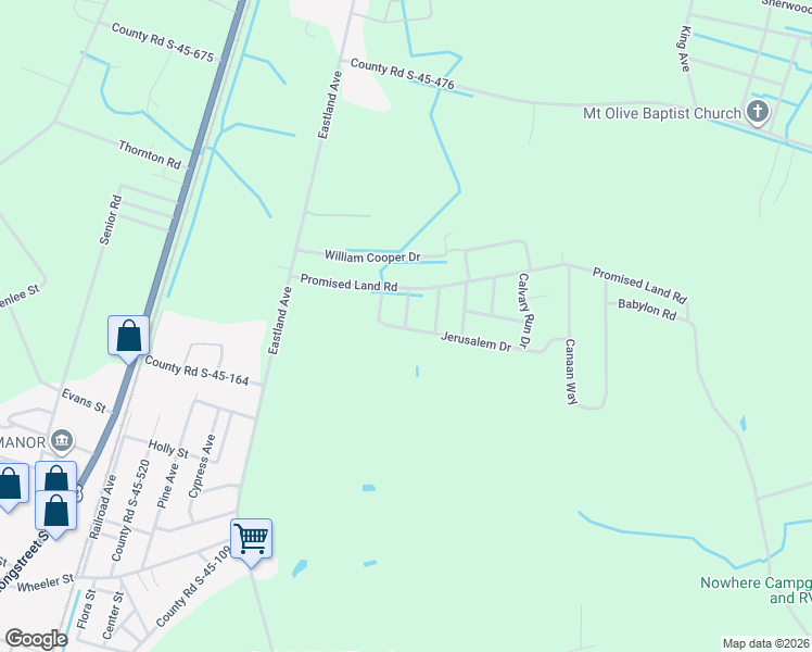map of restaurants, bars, coffee shops, grocery stores, and more near 621 Promised Land Road in Kingstree