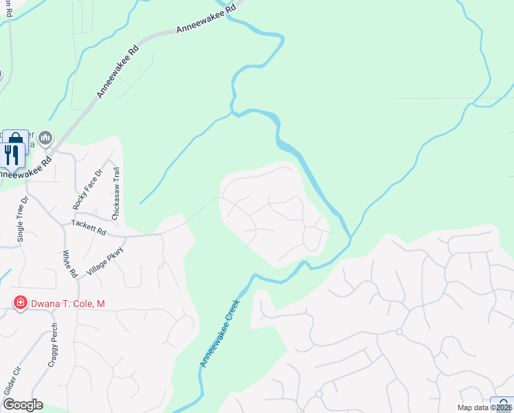 map of restaurants, bars, coffee shops, grocery stores, and more near 4264 Sitka Drive in Douglasville