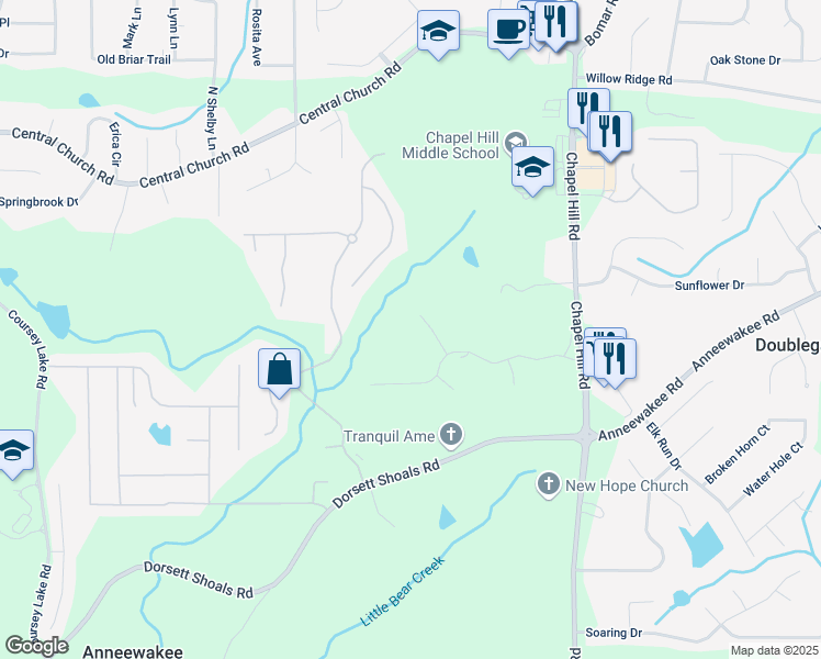 map of restaurants, bars, coffee shops, grocery stores, and more near 4231 Carrington Court in Douglasville