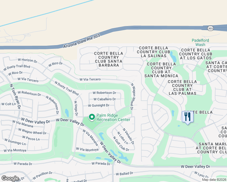 map of restaurants, bars, coffee shops, grocery stores, and more near 13620 West Robertson Drive in Sun City West