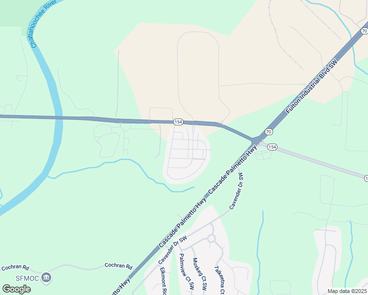 map of restaurants, bars, coffee shops, grocery stores, and more near 7115 Chara Lane in Atlanta