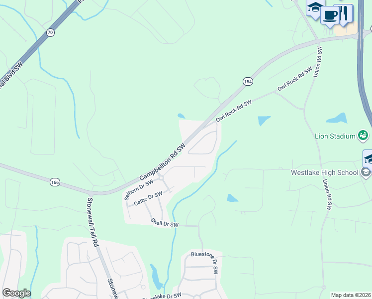 map of restaurants, bars, coffee shops, grocery stores, and more near 6209 Old Kingston Drive in Atlanta