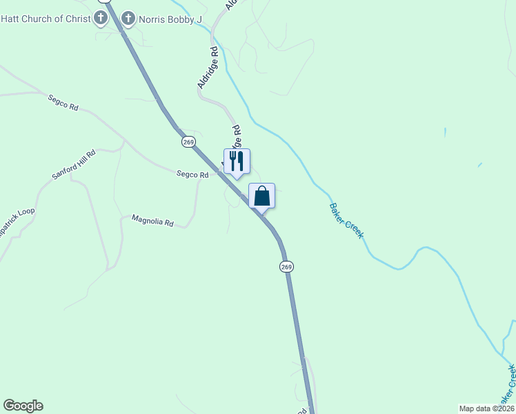 map of restaurants, bars, coffee shops, grocery stores, and more near 96 Jones Loop in Parrish