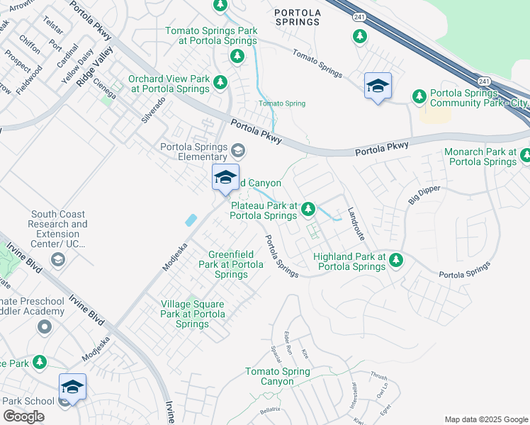 map of restaurants, bars, coffee shops, grocery stores, and more near 113 Excursion in Irvine
