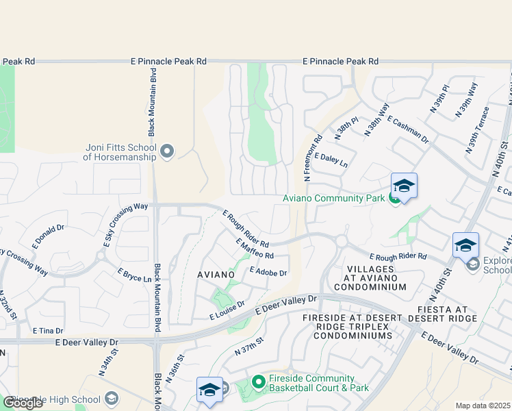 map of restaurants, bars, coffee shops, grocery stores, and more near 3732 East Robin Lane in Phoenix