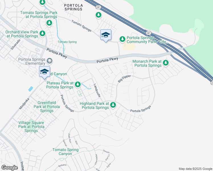 map of restaurants, bars, coffee shops, grocery stores, and more near 137 Trumpet Flower in Irvine