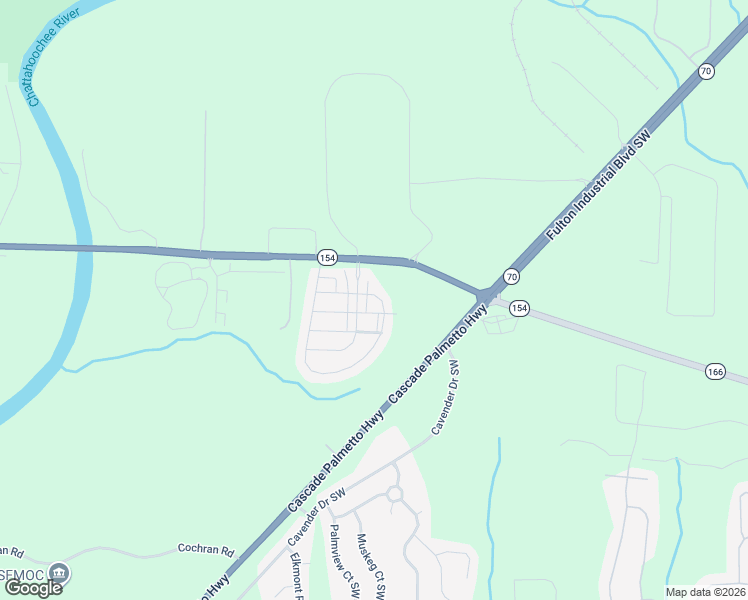 map of restaurants, bars, coffee shops, grocery stores, and more near 2506 Capella Circle Southwest in Atlanta