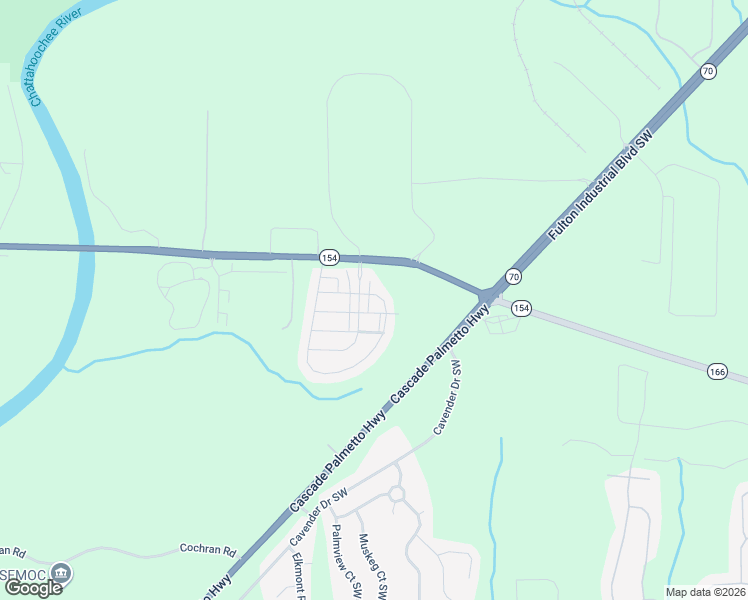 map of restaurants, bars, coffee shops, grocery stores, and more near 2514 Capella Circle Southwest in Atlanta