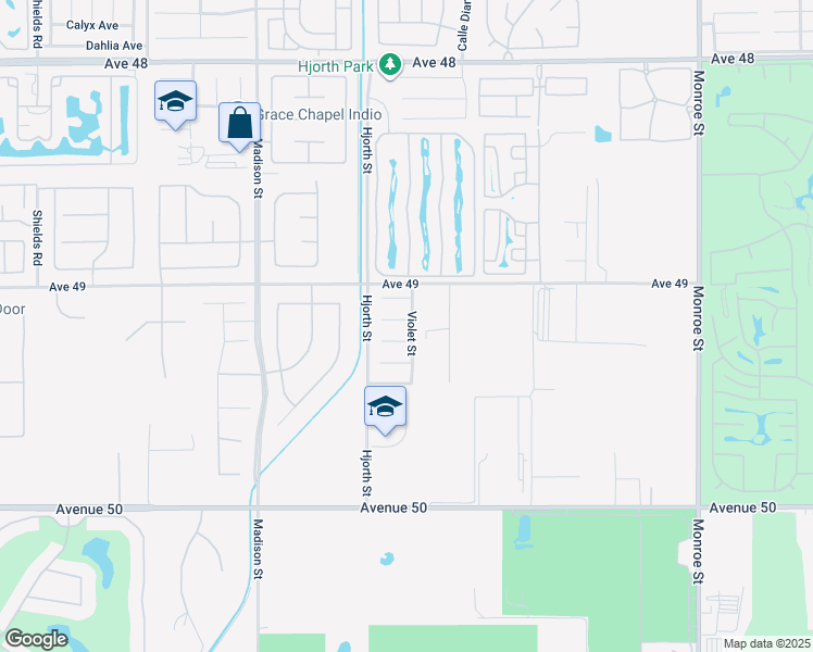 map of restaurants, bars, coffee shops, grocery stores, and more near 81291 Begonia Court in Indio
