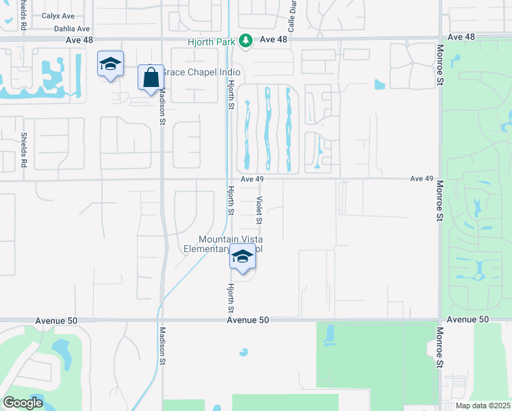 map of restaurants, bars, coffee shops, grocery stores, and more near 81291 Begonia Court in Indio