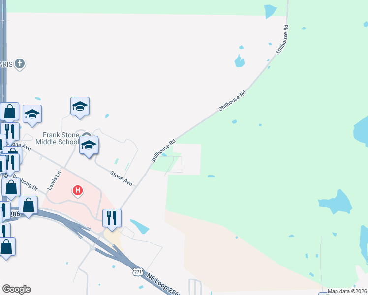 map of restaurants, bars, coffee shops, grocery stores, and more near 2900 Stillhouse Road in Paris