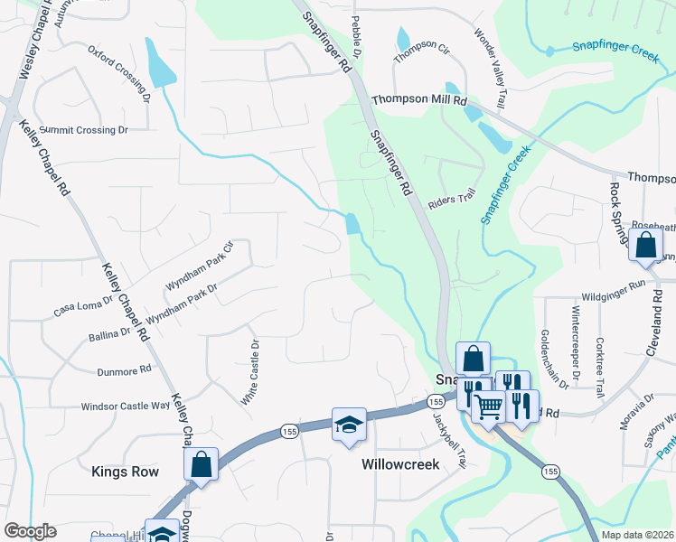 map of restaurants, bars, coffee shops, grocery stores, and more near 4444 Luxembourg Drive in Decatur