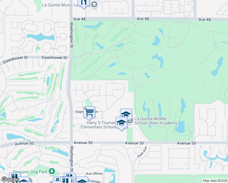 map of restaurants, bars, coffee shops, grocery stores, and more near 78835 Casa Del Rio in La Quinta