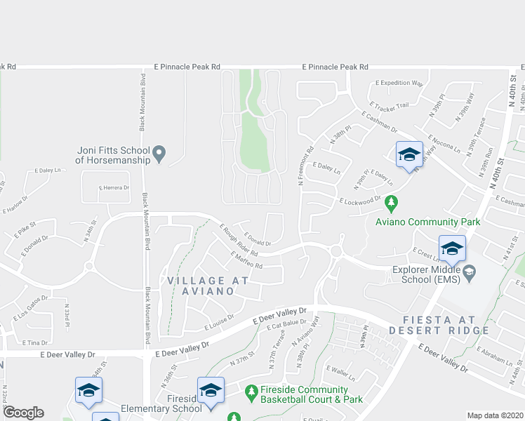 map of restaurants, bars, coffee shops, grocery stores, and more near 3750 East Williams Drive in Phoenix