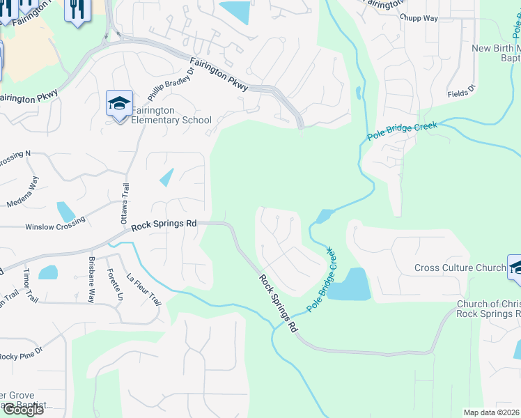 map of restaurants, bars, coffee shops, grocery stores, and more near 3259 Pennington Drive in Stonecrest