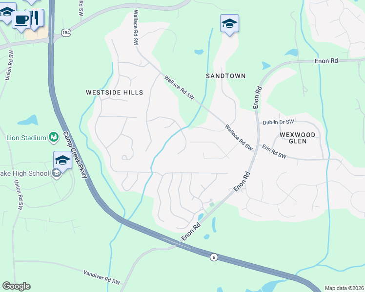map of restaurants, bars, coffee shops, grocery stores, and more near 877 Dolly Avenue Southwest in Atlanta
