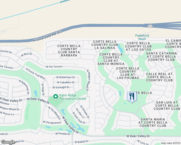 map of restaurants, bars, coffee shops, grocery stores, and more near 22807 North Wagon Wheel Drive in Sun City West