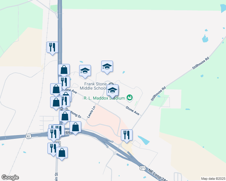 map of restaurants, bars, coffee shops, grocery stores, and more near 3201 Lewis Lane in Paris