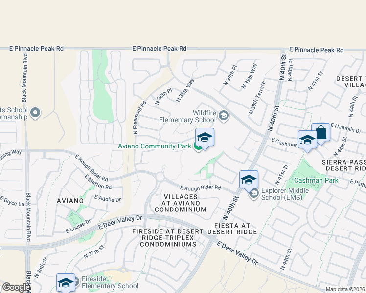 map of restaurants, bars, coffee shops, grocery stores, and more near 3920 East Williams Drive in Phoenix