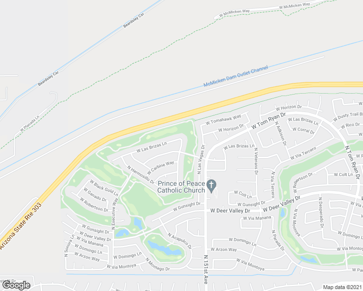 map of restaurants, bars, coffee shops, grocery stores, and more near 22898 Acapulco Drive in Sun City West