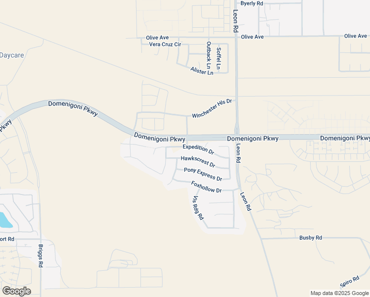 map of restaurants, bars, coffee shops, grocery stores, and more near Domenigoni Parkway in Winchester