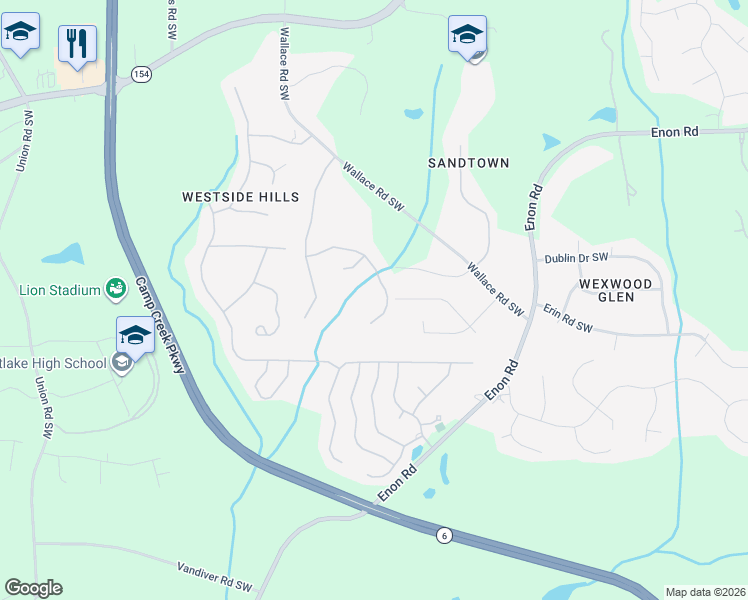 map of restaurants, bars, coffee shops, grocery stores, and more near 877 Dolly Avenue Southwest in Atlanta