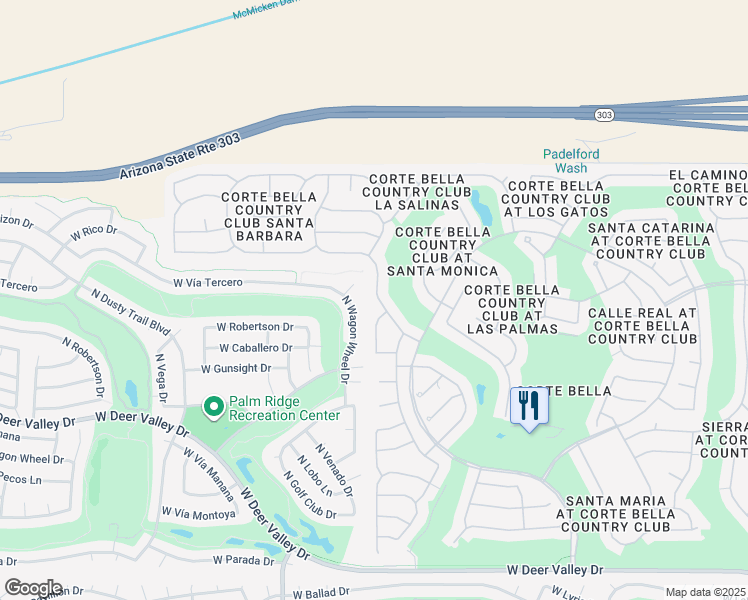 map of restaurants, bars, coffee shops, grocery stores, and more near 22807 North Wagon Wheel Drive in Sun City West