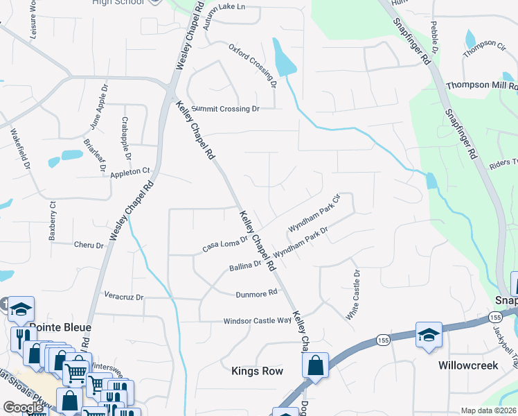 map of restaurants, bars, coffee shops, grocery stores, and more near 3186 Sherwood Oaks Court in Decatur