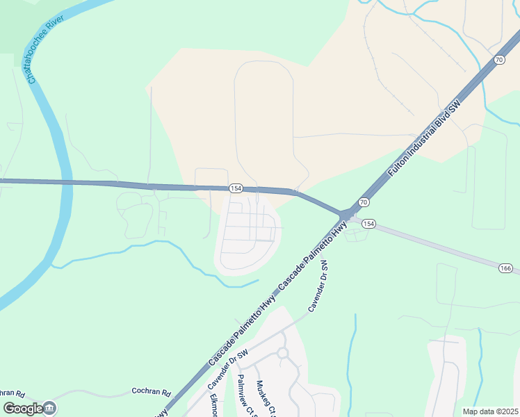 map of restaurants, bars, coffee shops, grocery stores, and more near 2514 Capella Circle Southwest in Atlanta