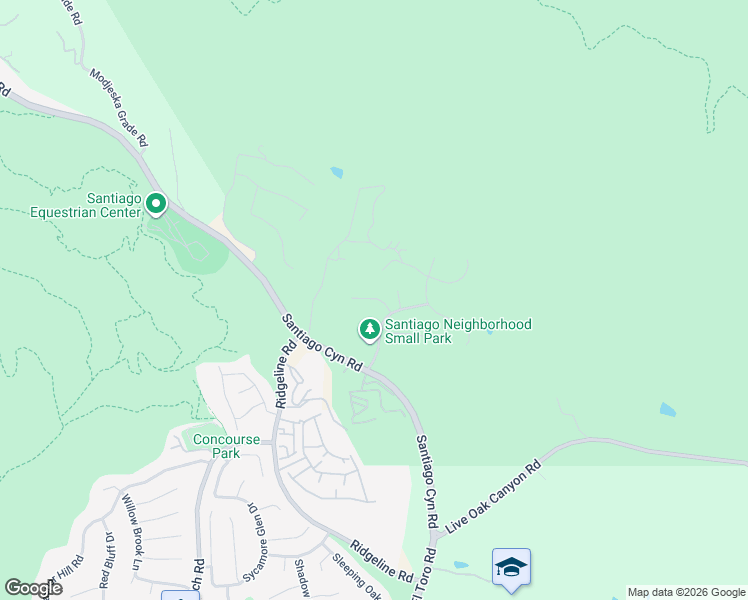 map of restaurants, bars, coffee shops, grocery stores, and more near 29131 Bouquet Canyon Road in Silverado