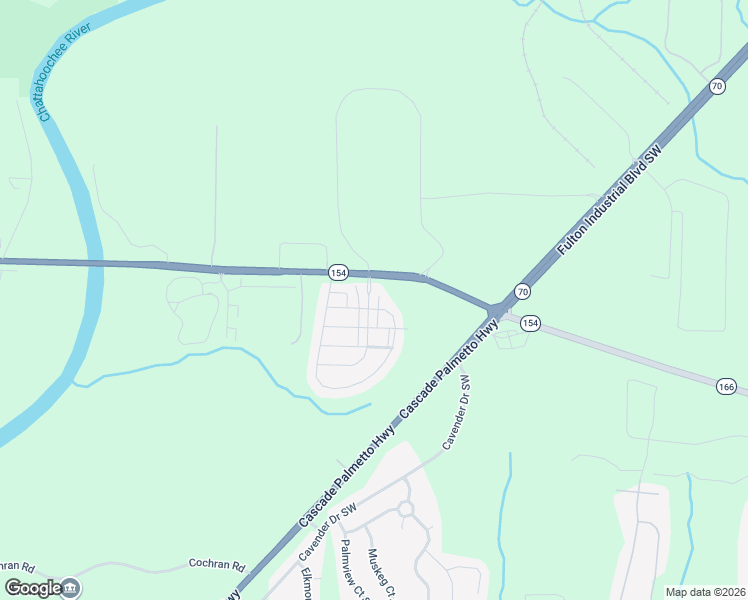 map of restaurants, bars, coffee shops, grocery stores, and more near 2320 Polaris Way Southwest in Atlanta