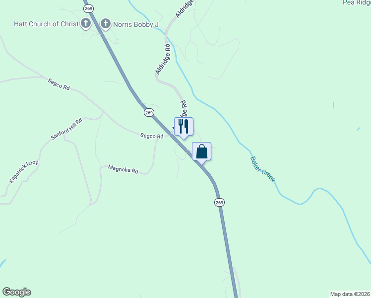 map of restaurants, bars, coffee shops, grocery stores, and more near 105 Jones Loop in Parrish