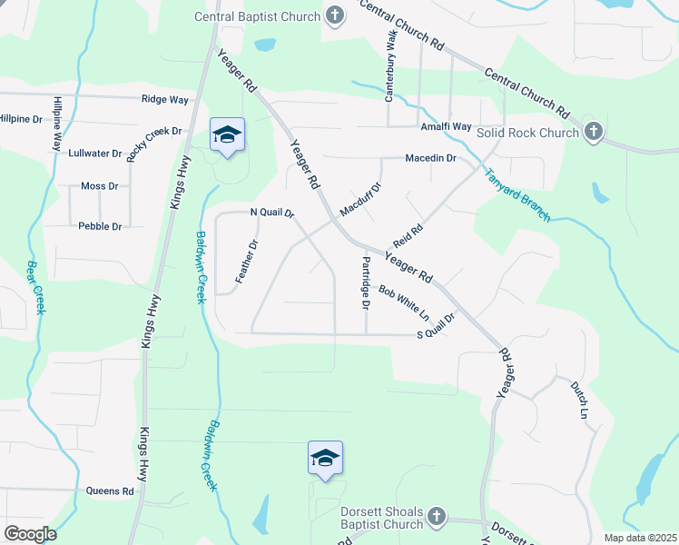 map of restaurants, bars, coffee shops, grocery stores, and more near 4110 North Quail Drive in Douglasville