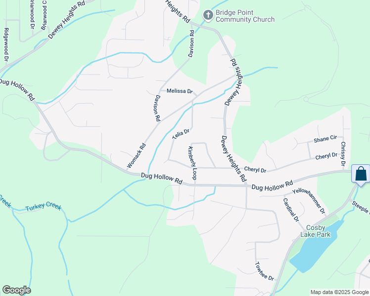 map of restaurants, bars, coffee shops, grocery stores, and more near 6413 Kimberly Loop in Pinson