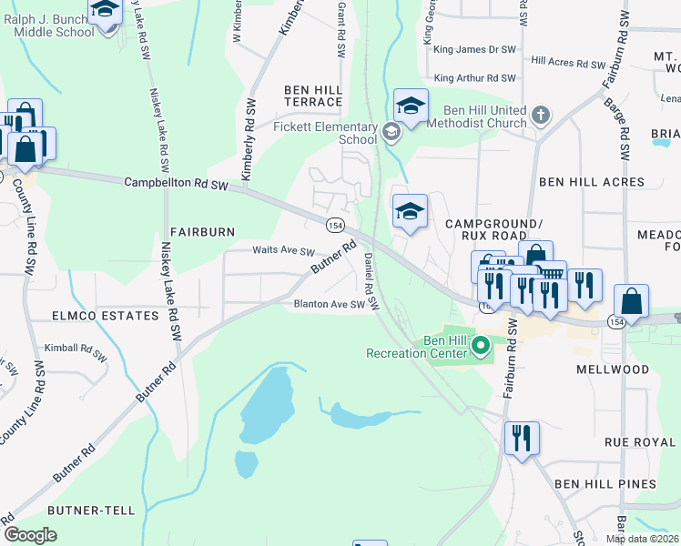 map of restaurants, bars, coffee shops, grocery stores, and more near 2287 Roswell Street Southwest in Atlanta