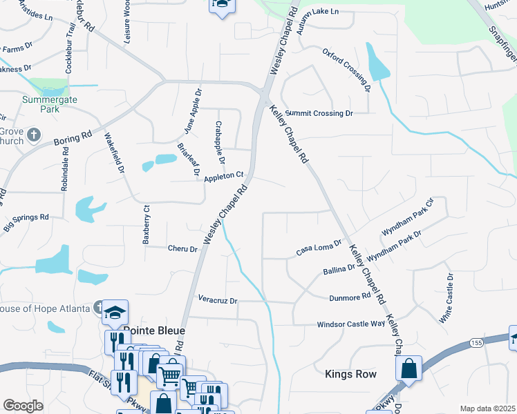 map of restaurants, bars, coffee shops, grocery stores, and more near 3257 Georgian Woods Circle in Decatur