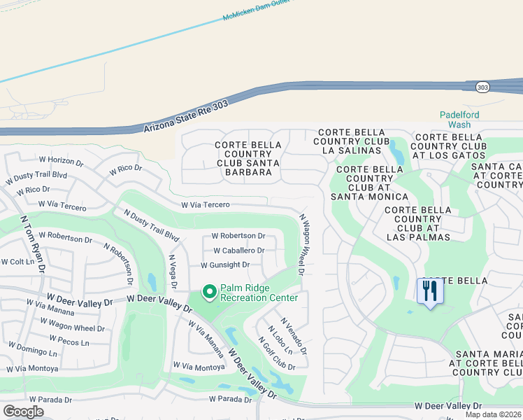 map of restaurants, bars, coffee shops, grocery stores, and more near 13620 West Robertson Drive in Sun City West