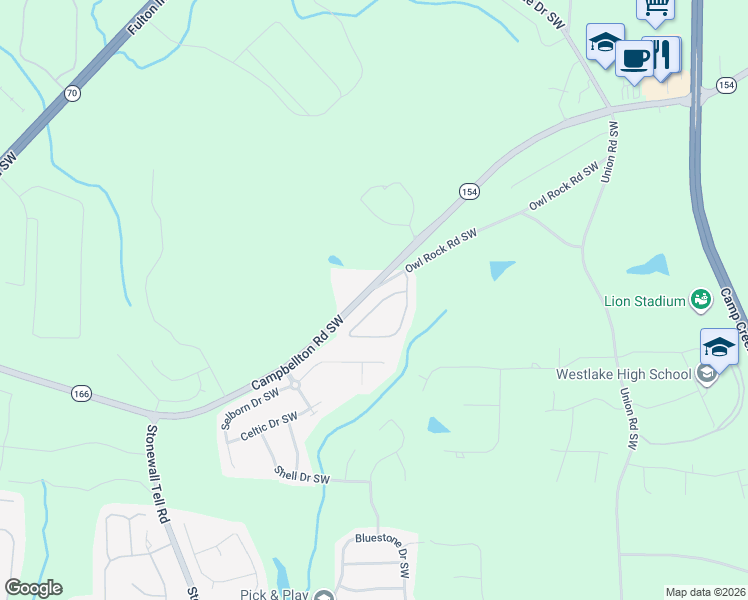 map of restaurants, bars, coffee shops, grocery stores, and more near 6224 Old Kingston Drive in Atlanta