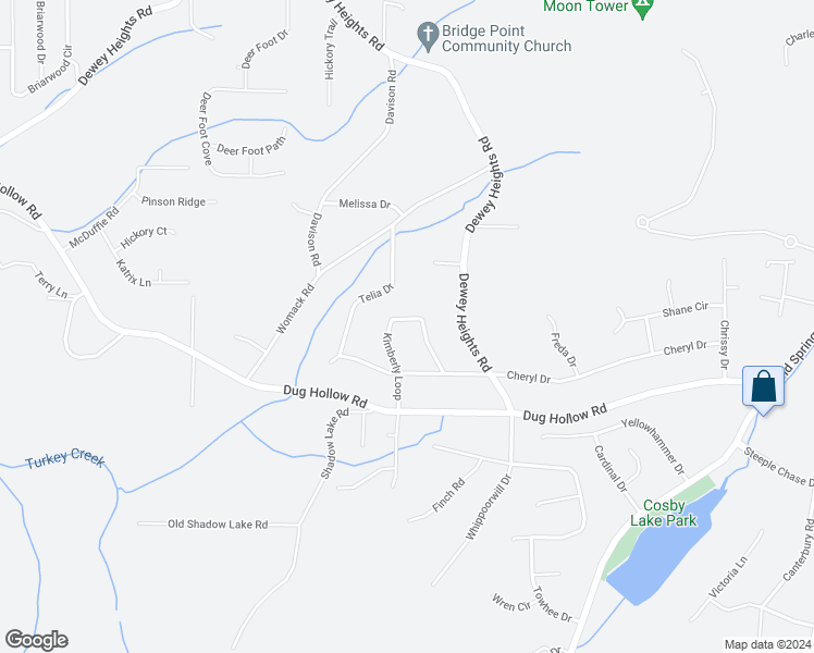 map of restaurants, bars, coffee shops, grocery stores, and more near 6443 Kimberly Loop in Pinson