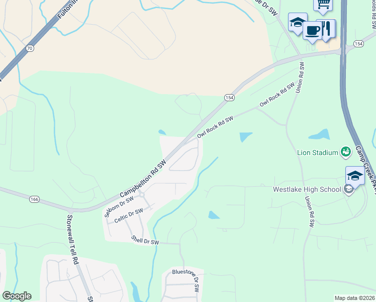 map of restaurants, bars, coffee shops, grocery stores, and more near 6224 Old Kingston Drive in Atlanta