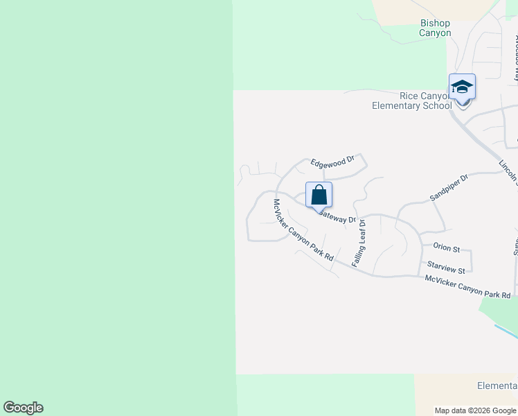 map of restaurants, bars, coffee shops, grocery stores, and more near 29204 Gateway Drive in Lake Elsinore