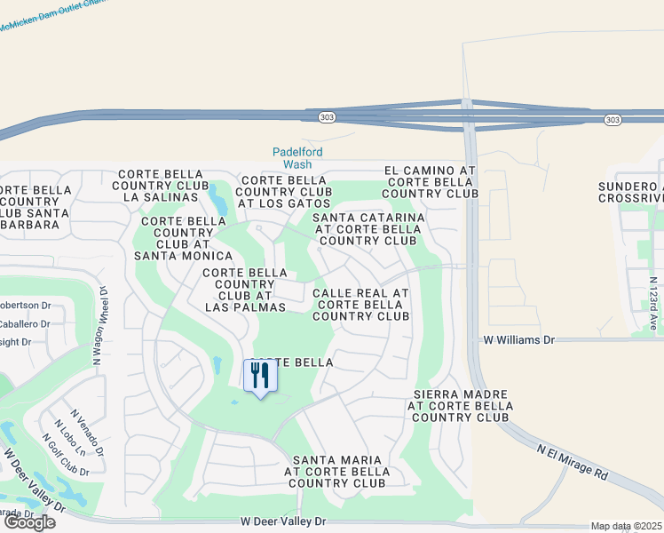 map of restaurants, bars, coffee shops, grocery stores, and more near 12950 West Quinto Drive in Sun City West