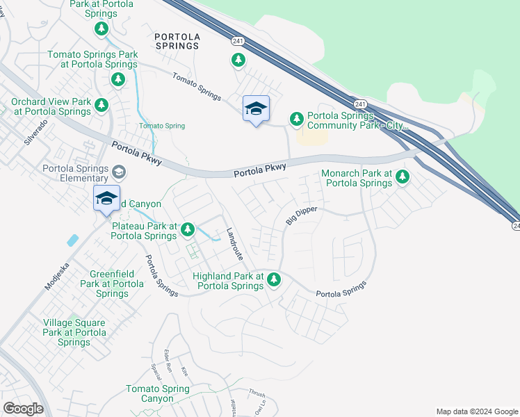 map of restaurants, bars, coffee shops, grocery stores, and more near 109 Yellow Iris in Irvine