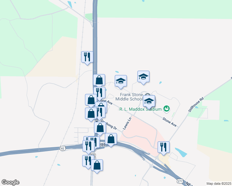 map of restaurants, bars, coffee shops, grocery stores, and more near 3201 Lewis Lane in Paris