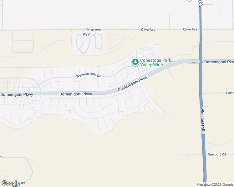 map of restaurants, bars, coffee shops, grocery stores, and more near 32350 Iron Trail Road in Menifee