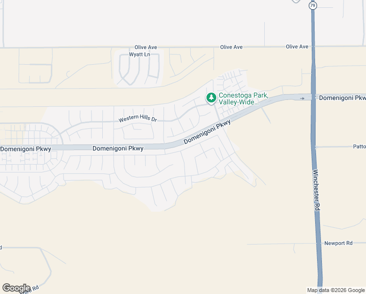 map of restaurants, bars, coffee shops, grocery stores, and more near 32350 Iron Trail Road in Menifee