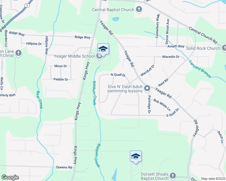 map of restaurants, bars, coffee shops, grocery stores, and more near 4070 Feather Drive in Douglasville